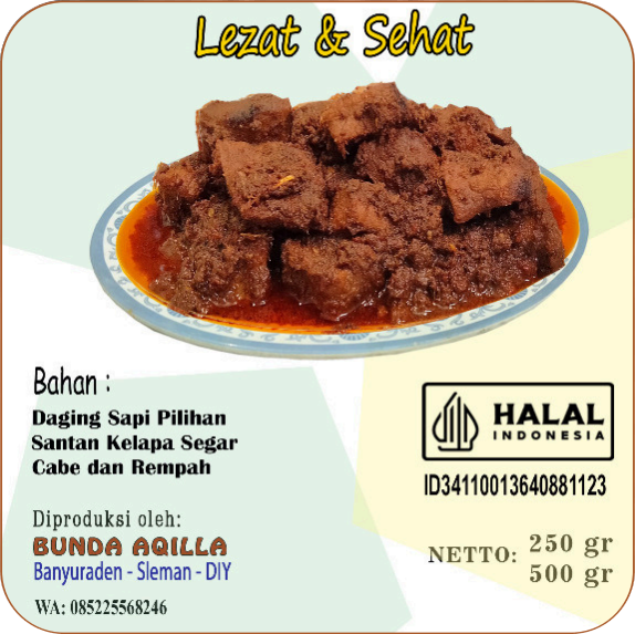 Rendang Daging Spesial BUNDA AQILLA