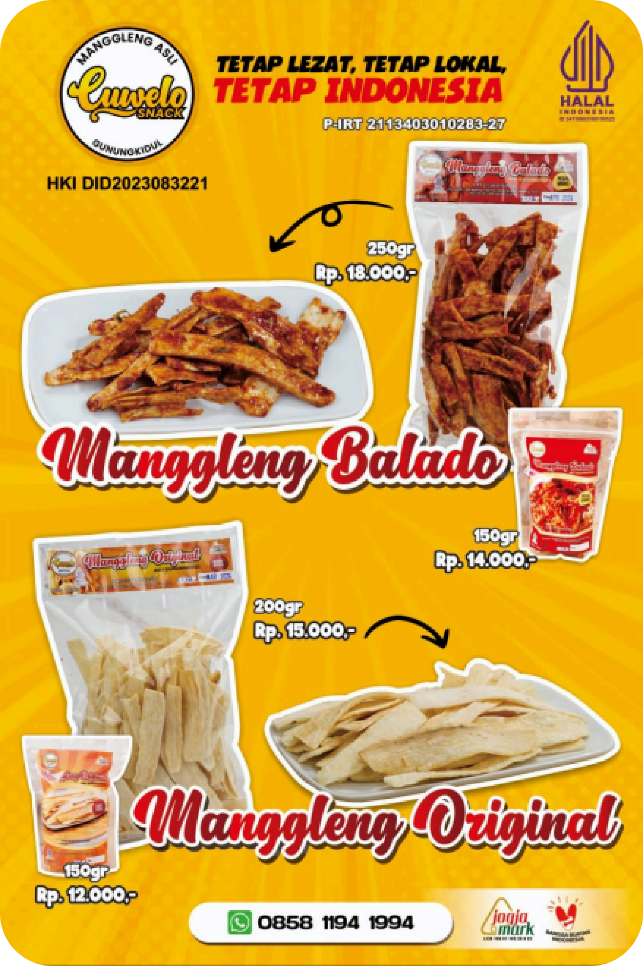 Manggleng Balado 150gr